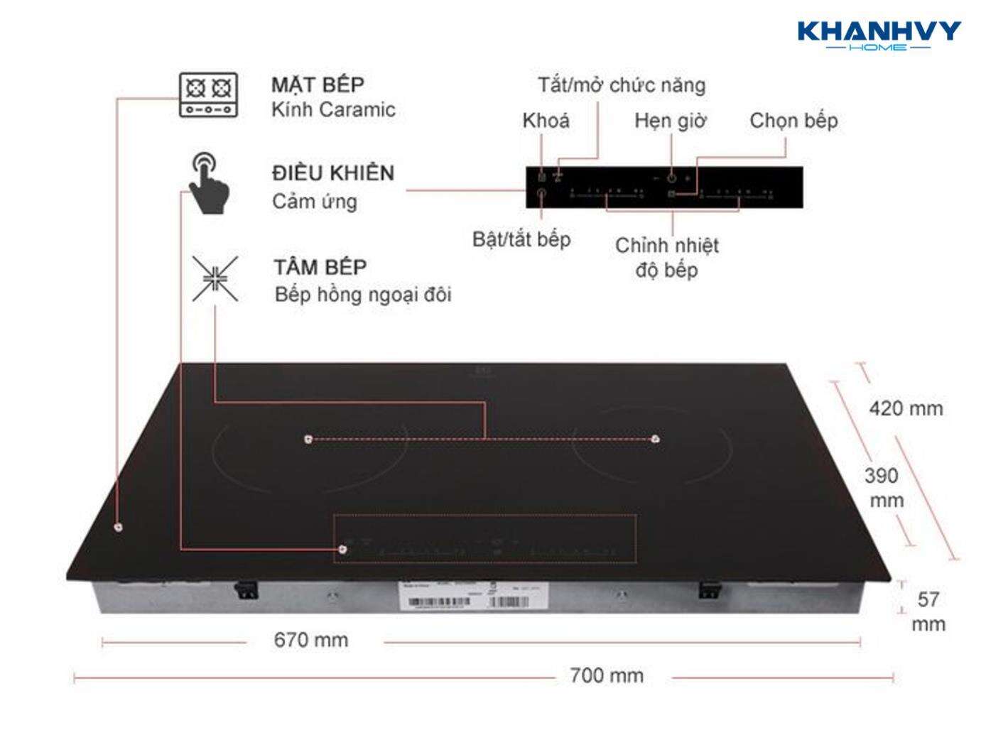Sản phẩm Bếp điện âm Electrolux EHC7240BA