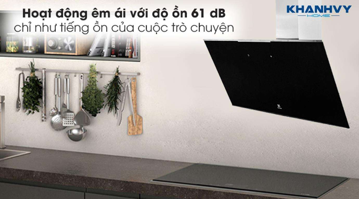 Hoạt động êm ái với nút thông gió Breeze và công nghệ hút mùi SilenceTech