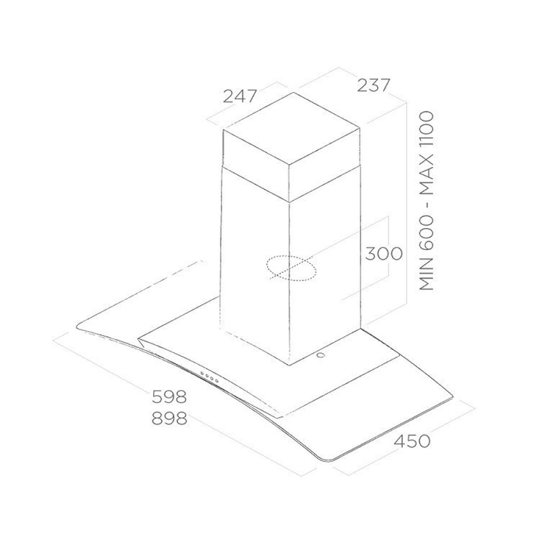 Máy hút mùi Elica KUADRA IX/A/60 PRF0007419