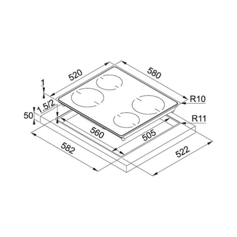 Bếp từ Franke FHFS 584 4I PWL T BK 108.0373.671