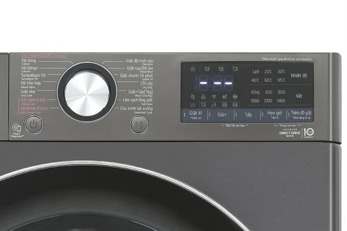 Máy giặt sấy LG FV1411D4B AI DD™ 11/7kg màu đen