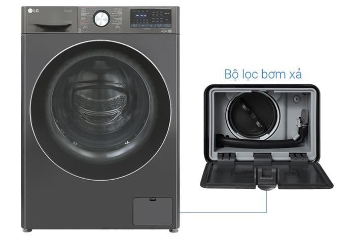 Máy giặt sấy LG FV1411D4B AI DD™ 11/7kg màu đen