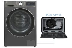 Máy giặt sấy LG FV1411D4B AI DD™ 11/7kg màu đen