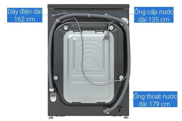 Máy giặt sấy LG FV1411D4B AI DD™ 11/7kg màu đen