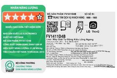 Máy giặt sấy LG FV1411D4B AI DD™ 11/7kg màu đen