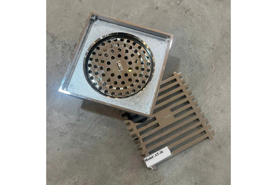 Xả lọc rác đồng mạ chrome Atmor AT-36