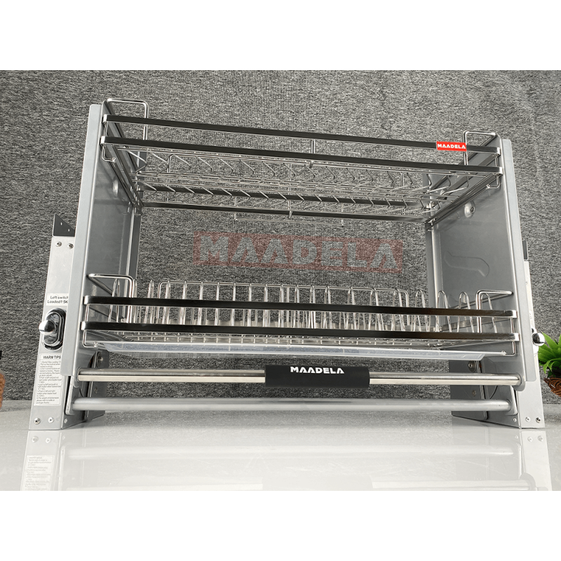 Giá bát đĩa nâng hạ Inox 304 cho tủ bếp trên Maadela MP-G30-2.90
