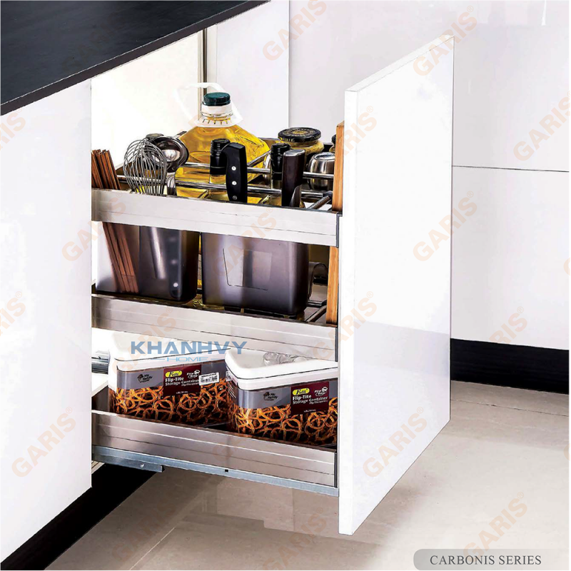 Giá dao thớt, gia vị, chai lọ cánh kéo Garis GM01.40