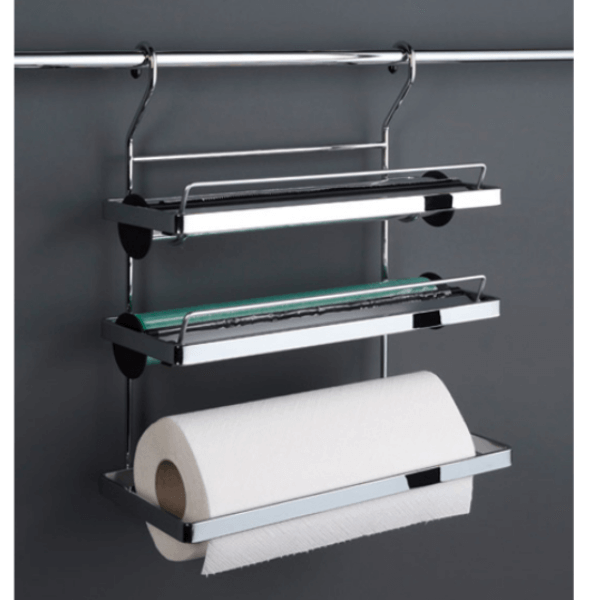 Giá để giấy cuộn 3 tầng – Crom mờ Hafele 521.19.431