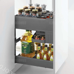 Giá gia vị chai lọ nhôm cao cấp màu ghi đậm Eurogold EUM2130G