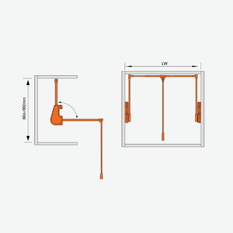 Giá nâng hạ treo quần áo Garis GW34R