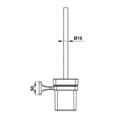 Giá treo cọ vệ sinh Hafele 580.41.450