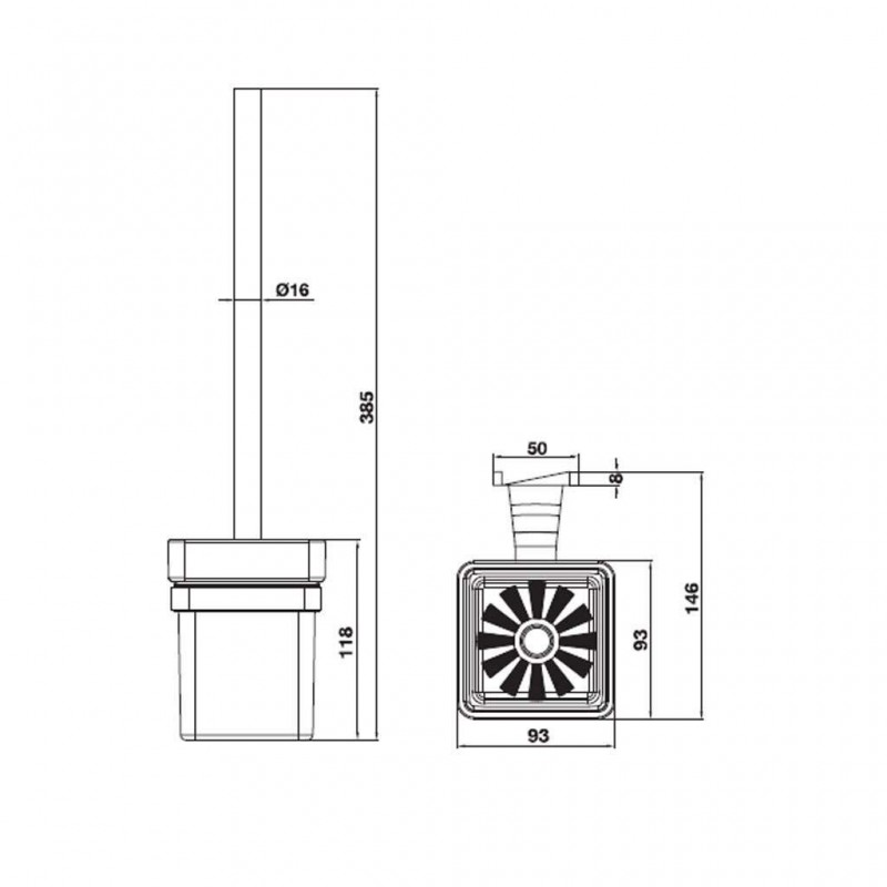 Giá treo cọ vệ sinh Hafele 580.41.550
