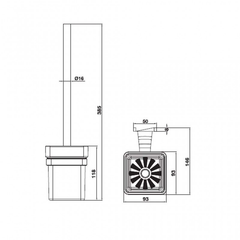 Giá treo cọ vệ sinh Hafele 580.41.550