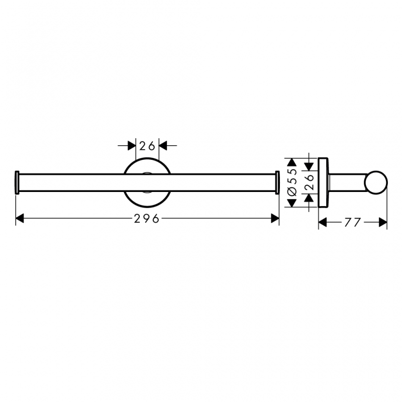 Giá treo giấy vệ sinh Logis Hansgrohe 580.61.342