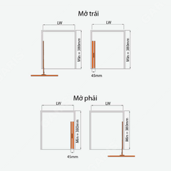 Giá treo gương âm tủ Garis GW31