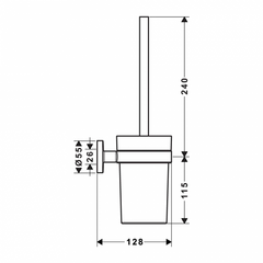 Giá treo và cọ vệ sinh Logis Hansgrohe 580.61.370