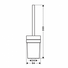 Giá treo và cọ vệ sinh Logis Hansgrohe 580.61.370