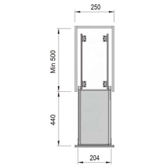Kệ gia vị Imundex với ray âm giảm chấn cho thùng tủ 250mm 7 809 136