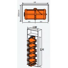 Giá xoay, treo góc tủ quần áo, 1 tầng Garis GW44E