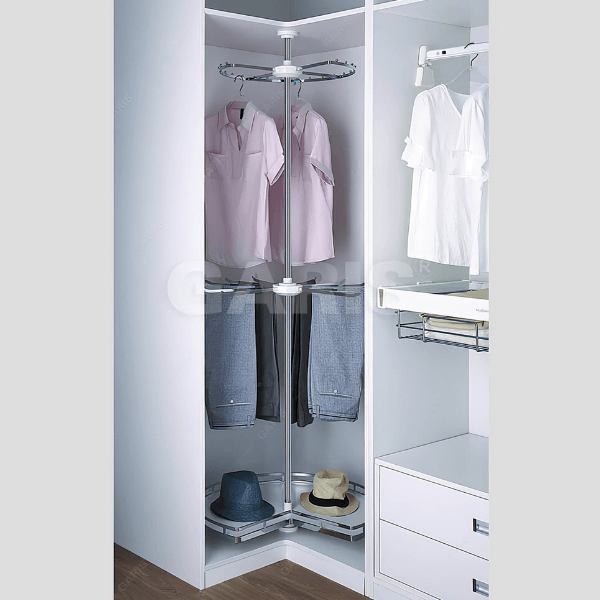 Giá xoay, treo góc tủ quần áo, 3 tầng Garis GW23
