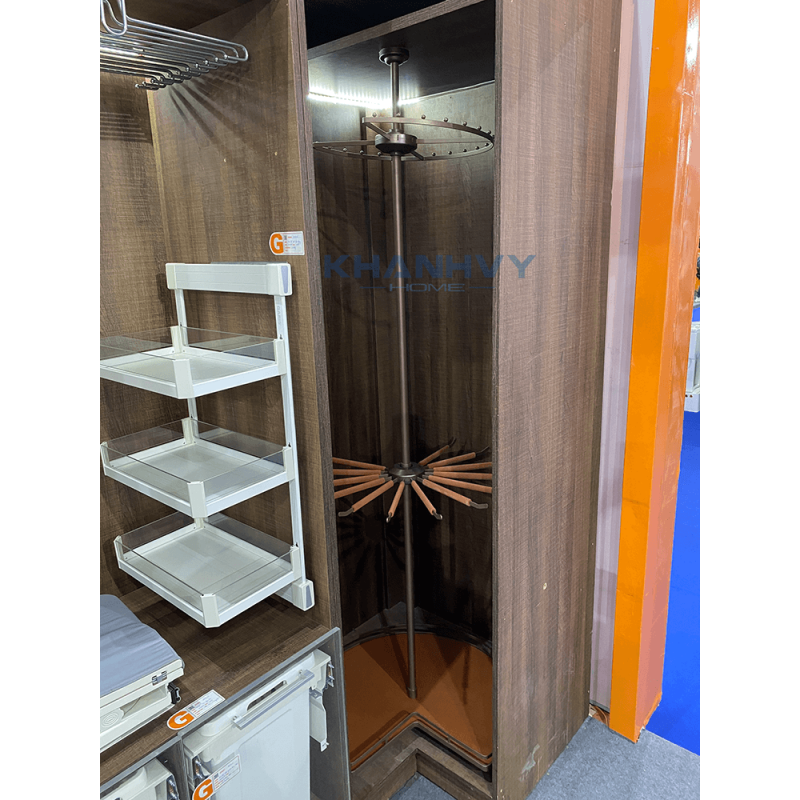 Giá xoay, treo góc tủ quần áo, 3 tầng Garis GW33R