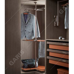 Giá xoay, treo góc tủ quần áo, 3 tầng Garis GW33R