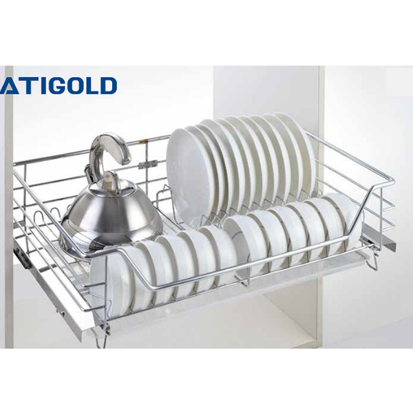 Giá xoong nồi inox 304, ray giảm chấn Atigold ATR80B
