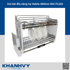 Giá bát đĩa nâng hạ Hafele 600mm 504.75.023