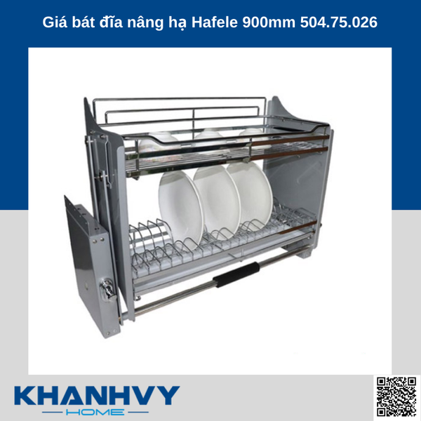 Giá bát đĩa nâng hạ Hafele 900mm 504.75.026