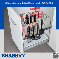Giá chai lọ dao thớt 400mm Hafele 549.34.055