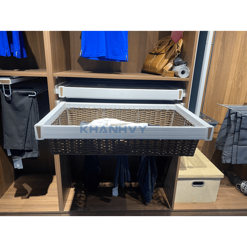 Giỏ để đồ gấp, ray giảm chấn, giá mây Eurogold EUA2190