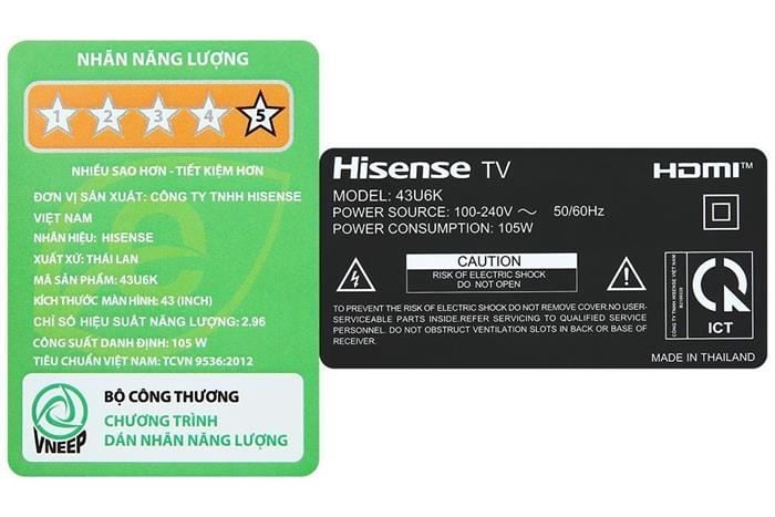 Tivi Hisense 43U6K ULED 43 inch