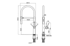 Vòi rửa chén Hafele HT24-SH1F527 570.85.451 màu titan