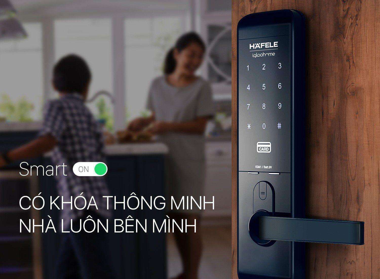 Khoá cửa điện tử Hafele giúp bảo vệ an toàn của ngôi nhà bạn