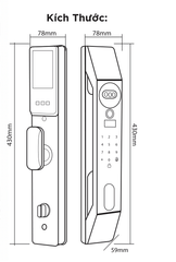 Khóa vân tay Hubert HB CG64F Luxury Face ID , App wifi