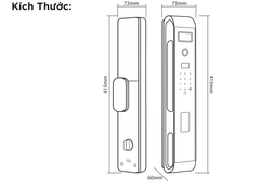 Khóa vân tay Hubert HB CG65 Luxury App wifi