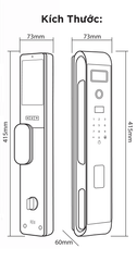 Khóa vân tay Hubert HB CG65VF Luxury Face ID, App wifi