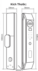 Khóa vân tay Hubert HB CG80VF Luxury Face ID , App wifi