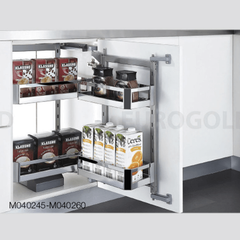 Hệ giá kho 2 tầng inox hộp cánh mở Eurogold M040260