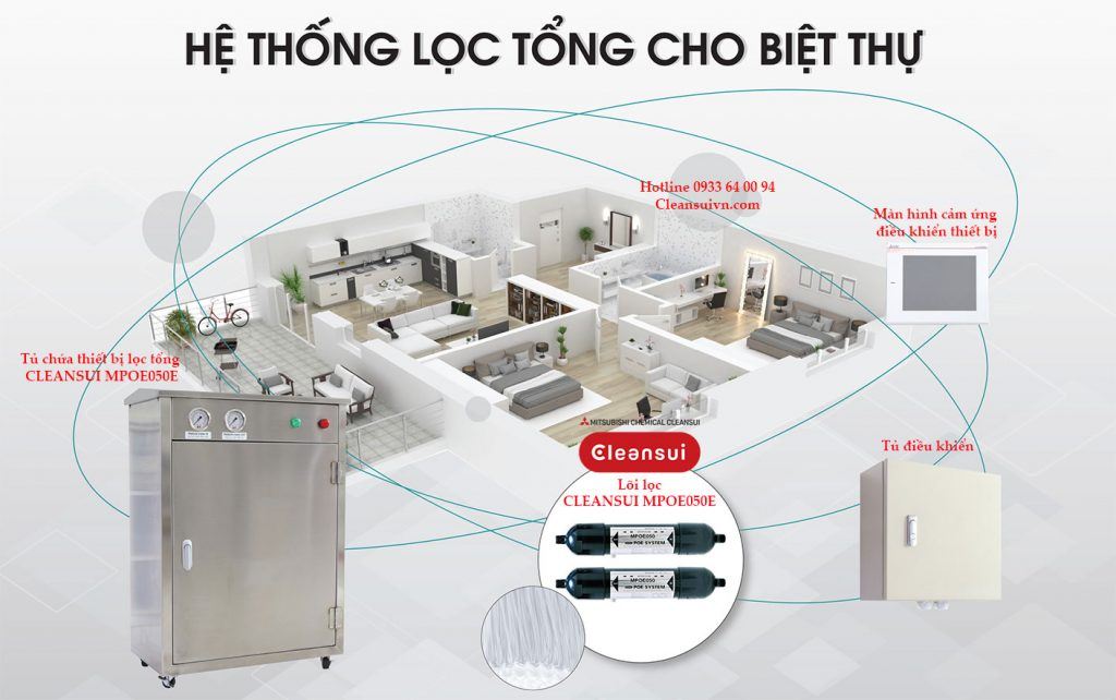 Hệ thống lọc nước đầu nguồn toàn diện - Cleansui MPOE-P