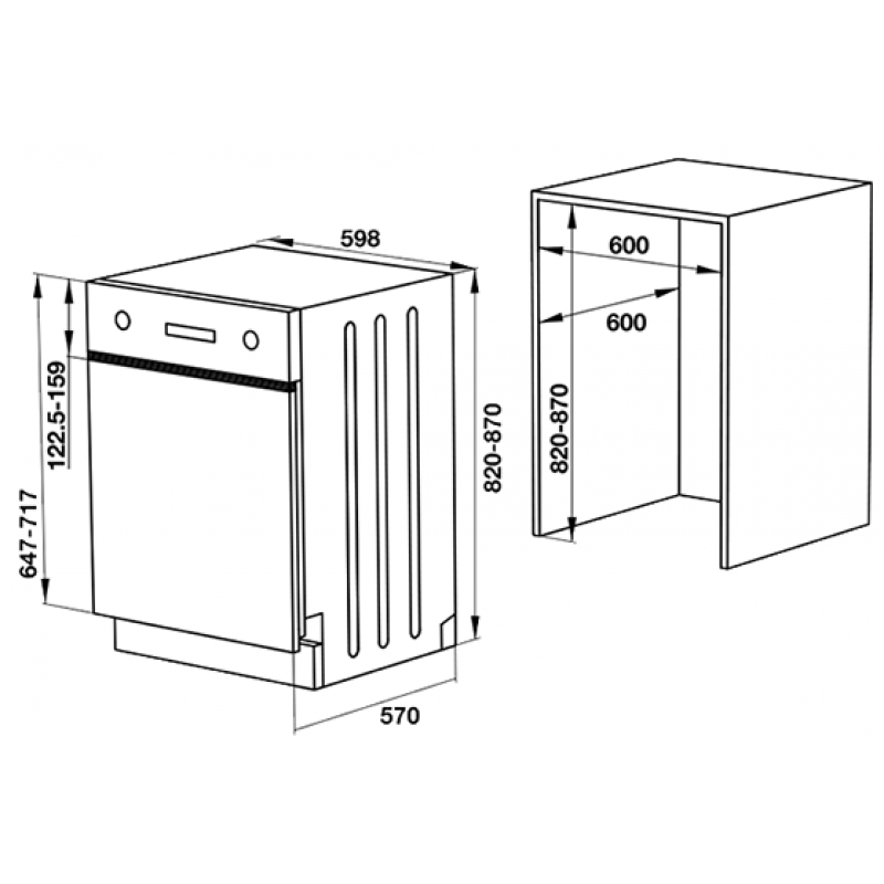 Máy rửa chén Hafele HDW-HI60B 533.23.210