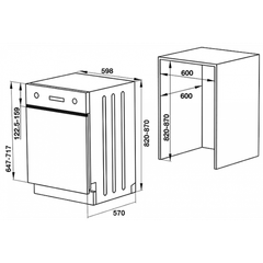 Máy rửa chén Hafele HDW-HI60B 533.23.210