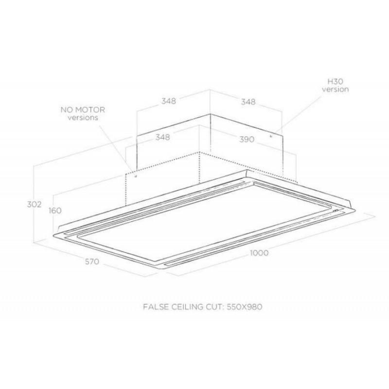 Máy hút mùi âm trần Elica HILIGHT H30 WH/A/100 PRF0146246