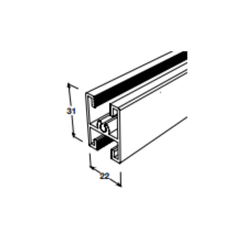 Phụ kiện cửa trượt Subdiv.bar fròile sil.pol.3m Hafele 403.75.312