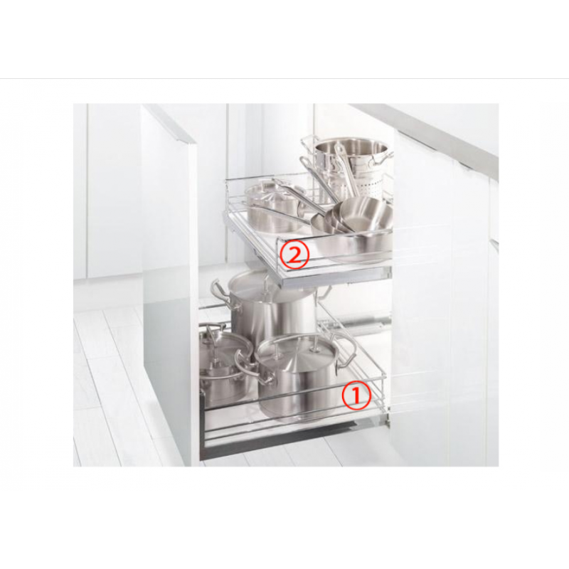 Phụ kiện rổ kéo lọt lòng rộng 450mm Wire basket Hafele 540.26.254