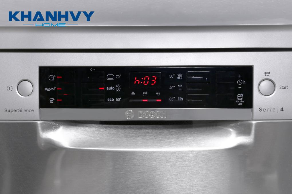 Đèn báo hết muối và hết nước bóng ở máy rửa bát Bosch