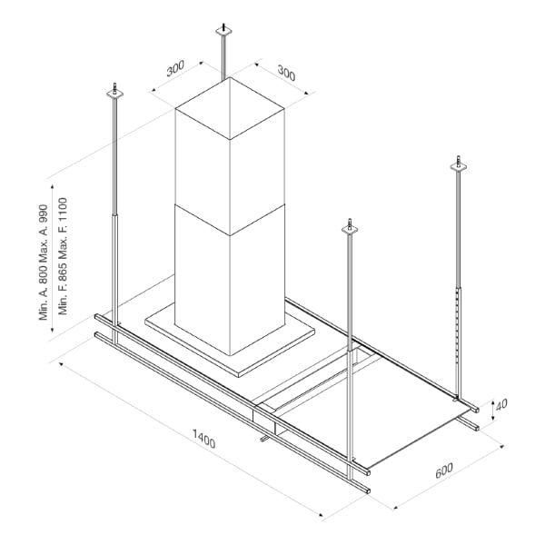 Máy hút khói khử mùi Malloca INDUST K140B