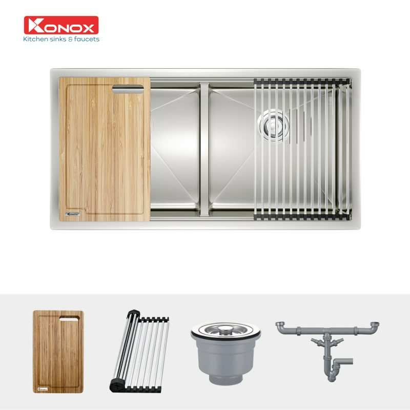 Chậu rửa bát Konox Workstation Sink – Undermount Sink KN8046DUB
