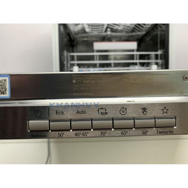 Máy rửa chén Bosch SMV4ECX14E Series 4, 13 bộ, âm tủ Home connect